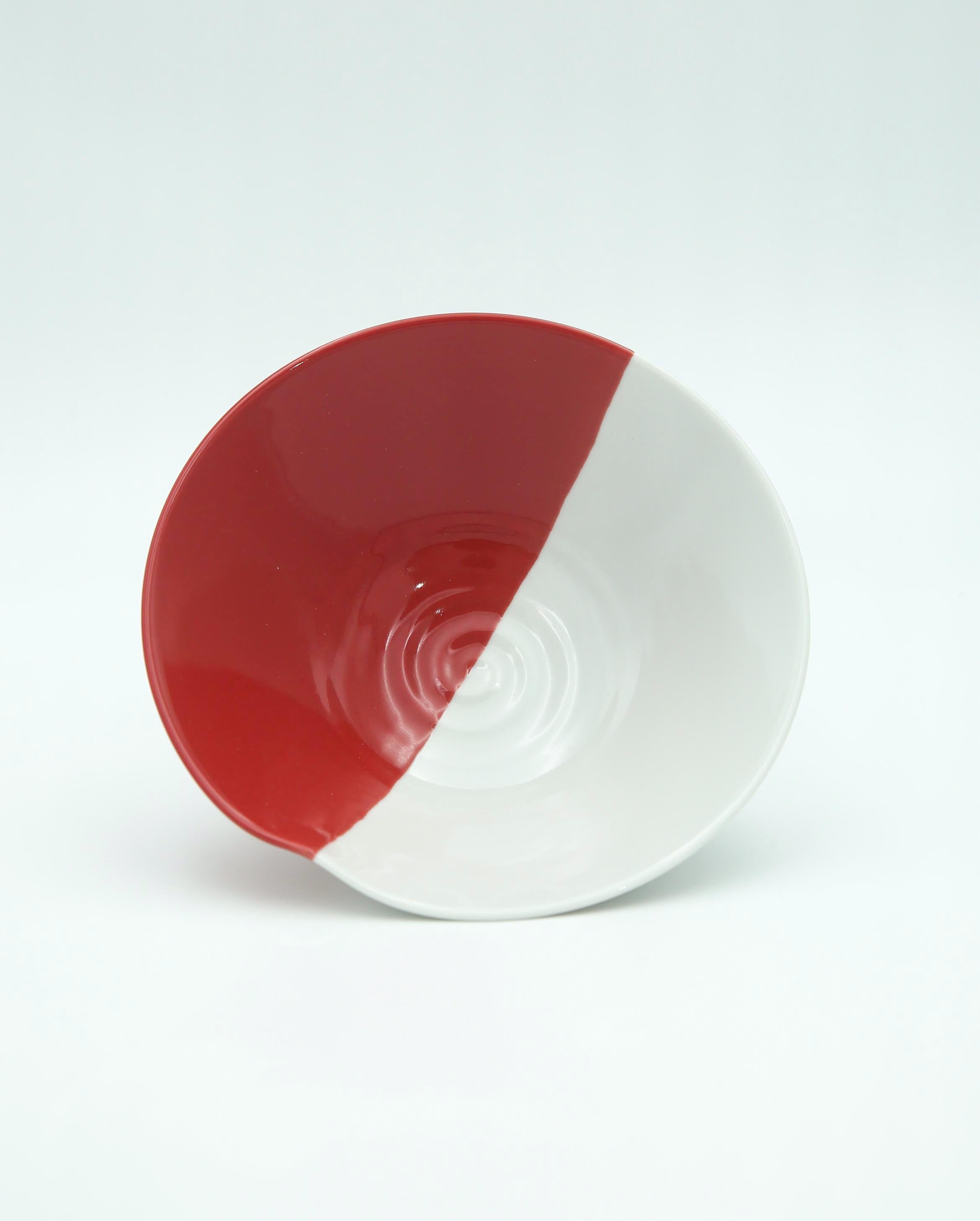 Hasami Ware Bowl (Red/White)
